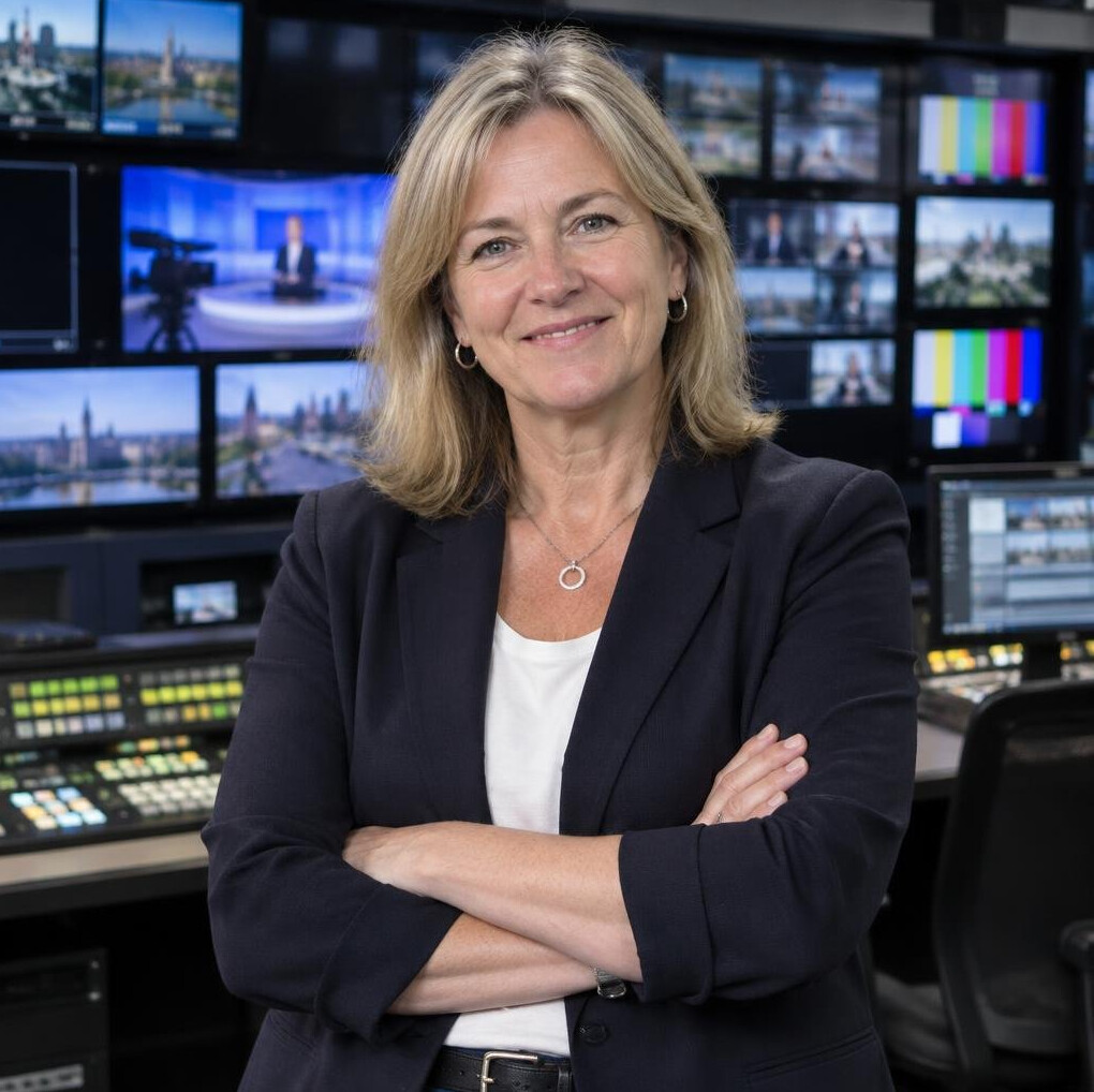 Portrait of a senior broadcast production instructor